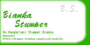 bianka stumper business card